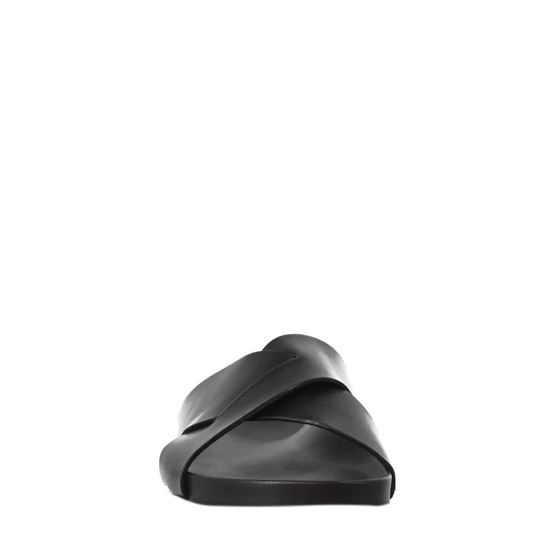 Black Open Back Leather