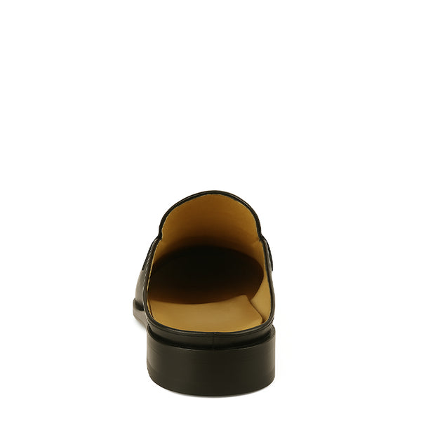 Woven Design Leather Mule