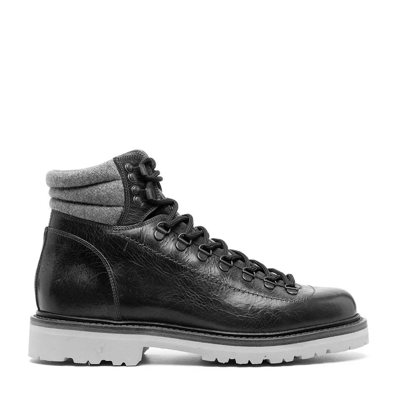 Wine Padded Ankle Lace Up boots