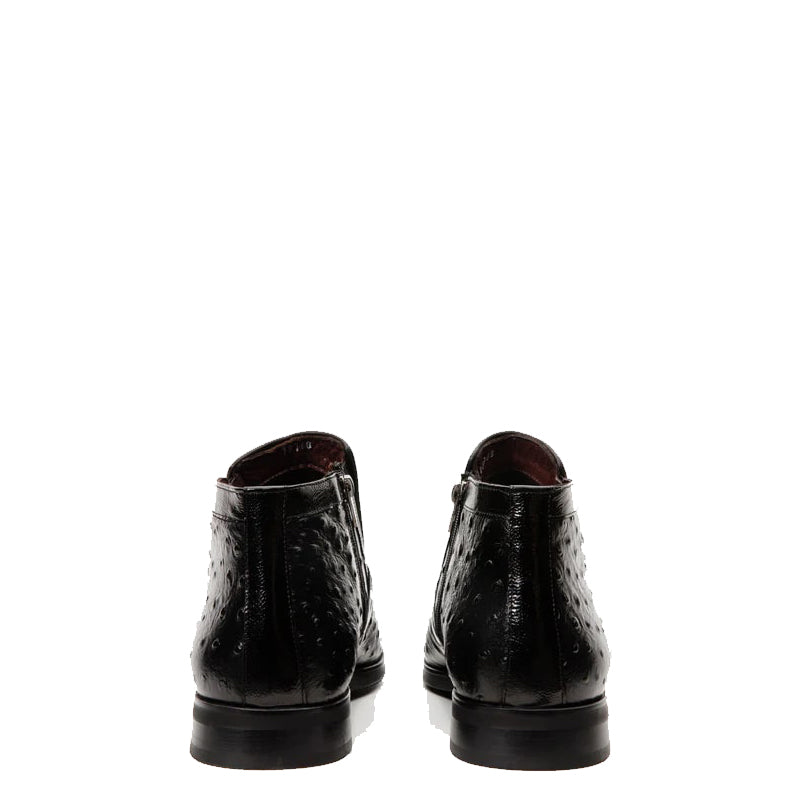 Brown Leather Ankle Zip Up Boot for Men