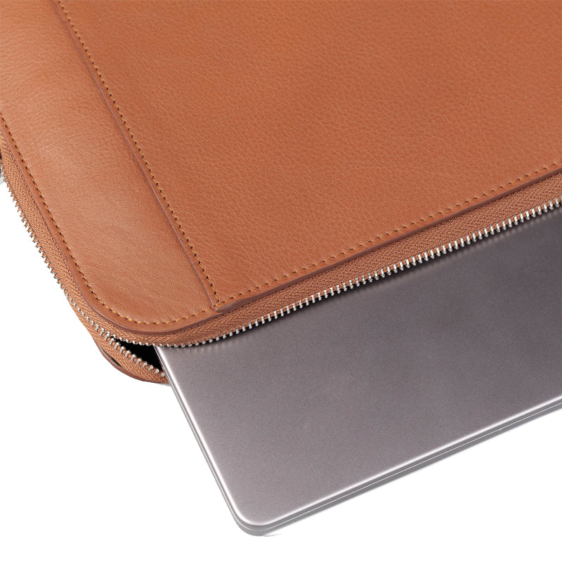 The Baxter Leather Brown Laptop Sleeve
