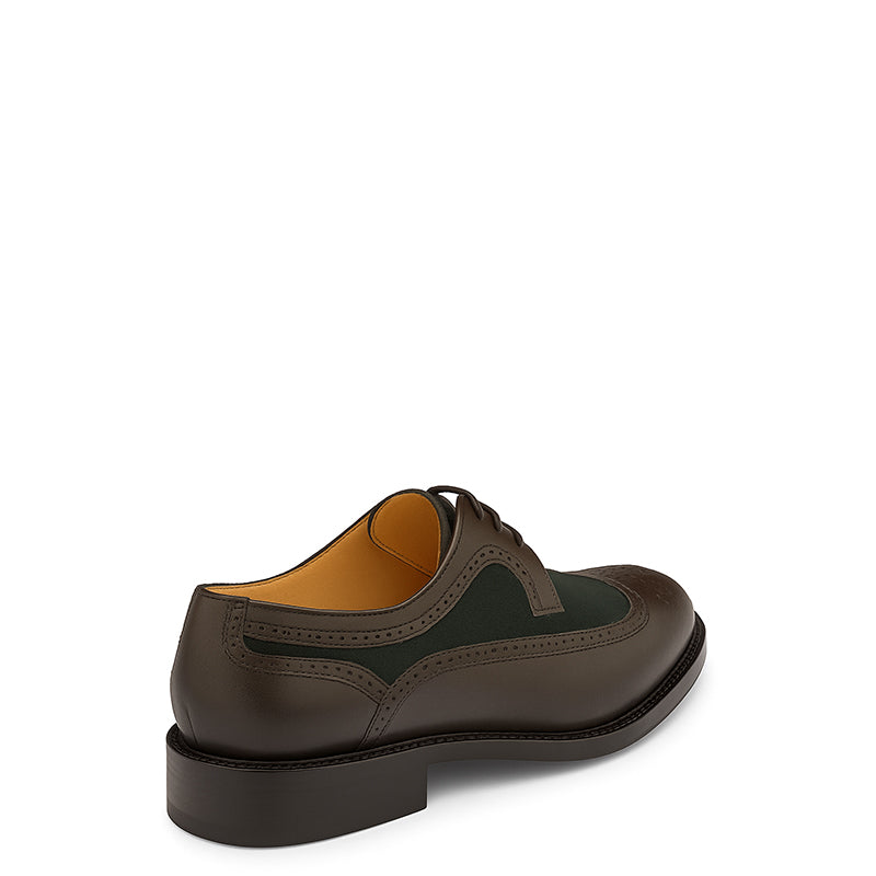 Men's Wingtip Duo-Texture Lace-up Brogues