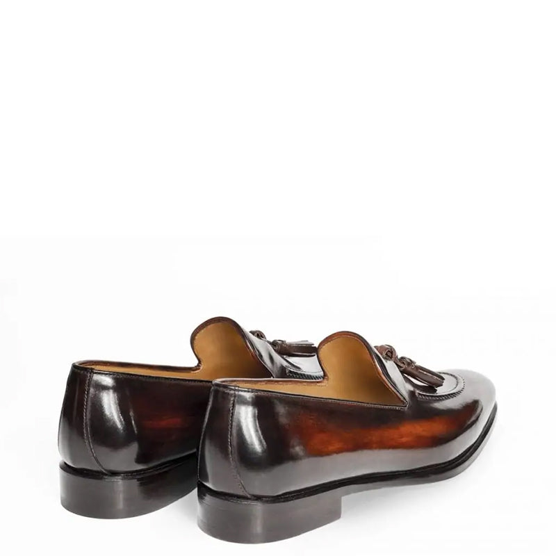 Shiny Leather Pure Tassel Tan/Brown Loafer