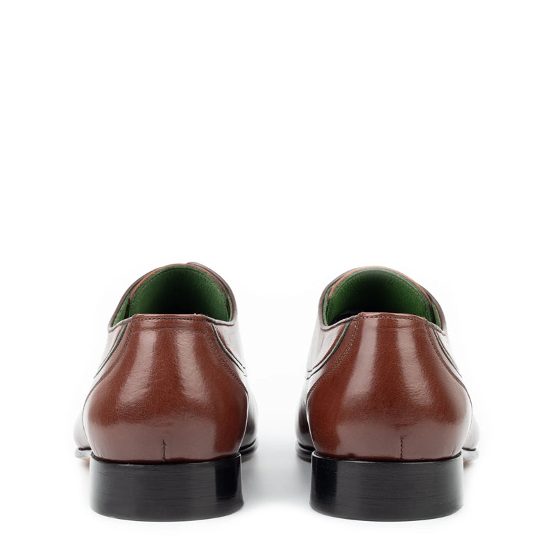 Classic Design Plain Leather Formal Oxford Shoe Green
