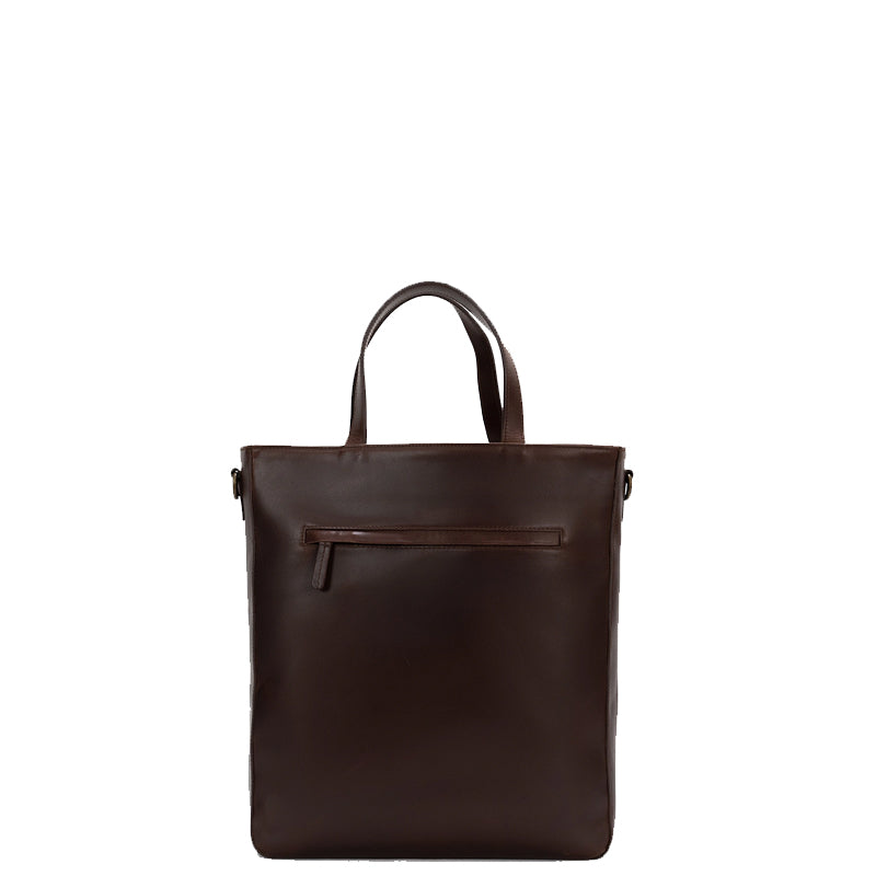 The Poet Leather Tote Brown Bag