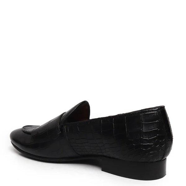 Deep Cut Croco Double Monk Shoe For Men