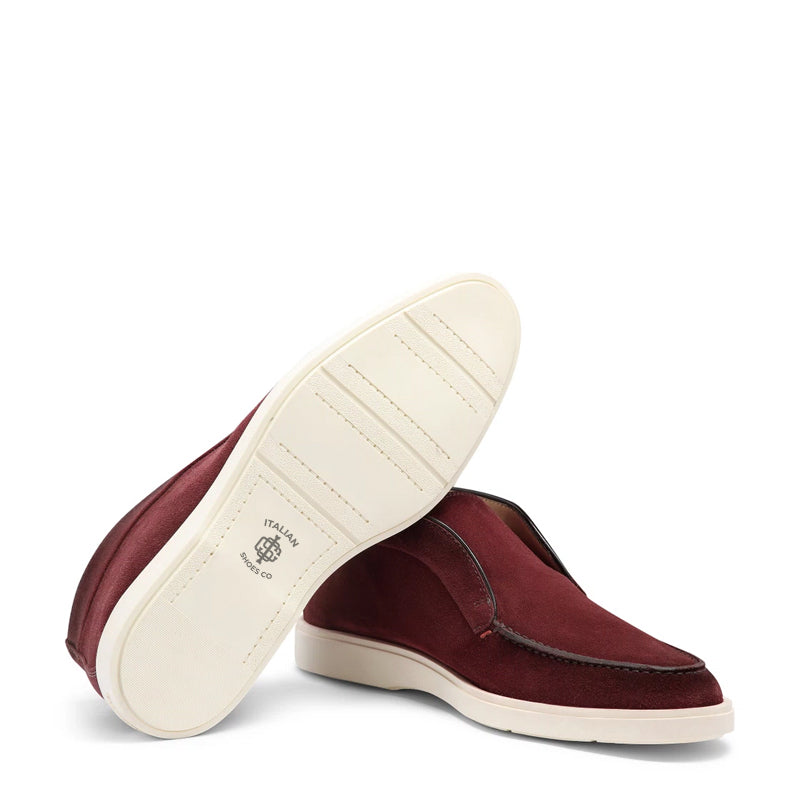 Burgundy Suede Loafer For Men