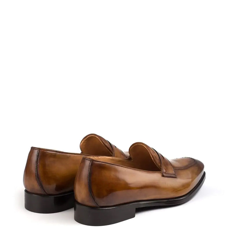 Classic Penny Shiny Leather Blue Loafer