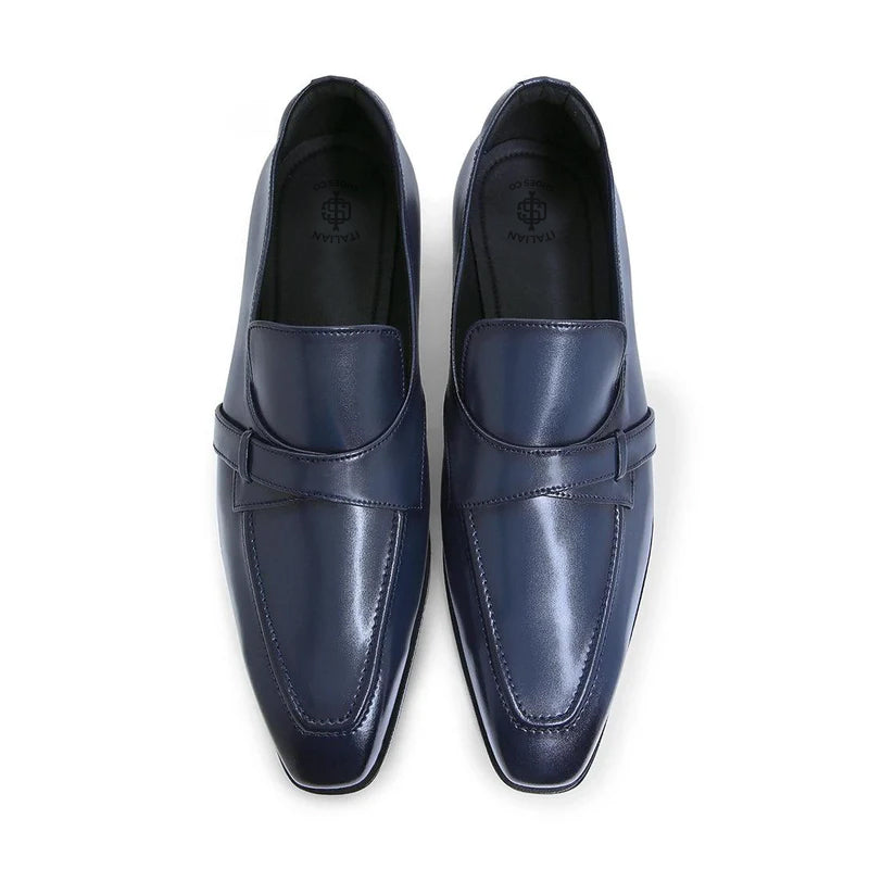 Classic Design Polished Shiny Leather Green Loafer