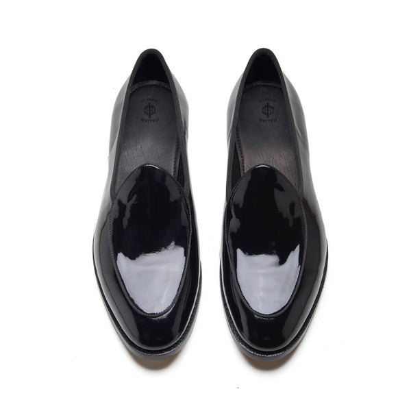 Men s Patent Loafers Slip on Shoe