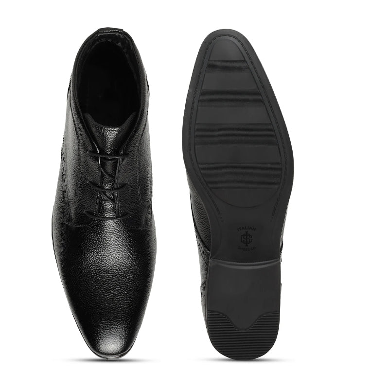 Pure Leather Stylish Lace Up Chukkas Boots