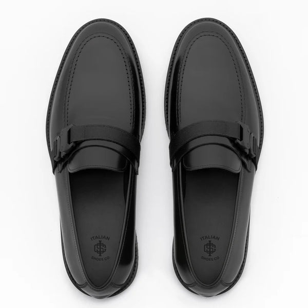 Men Round Toe Comfort Leather Loafer