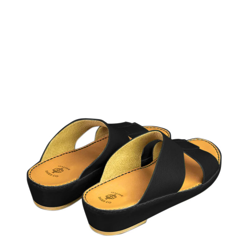 Premium Accented Open Toe Comfort Arabic Green Sandal