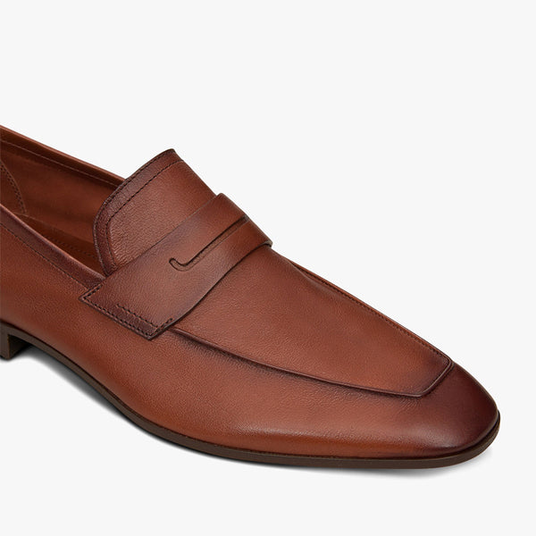 Plain Solid Leather Loafer For Men