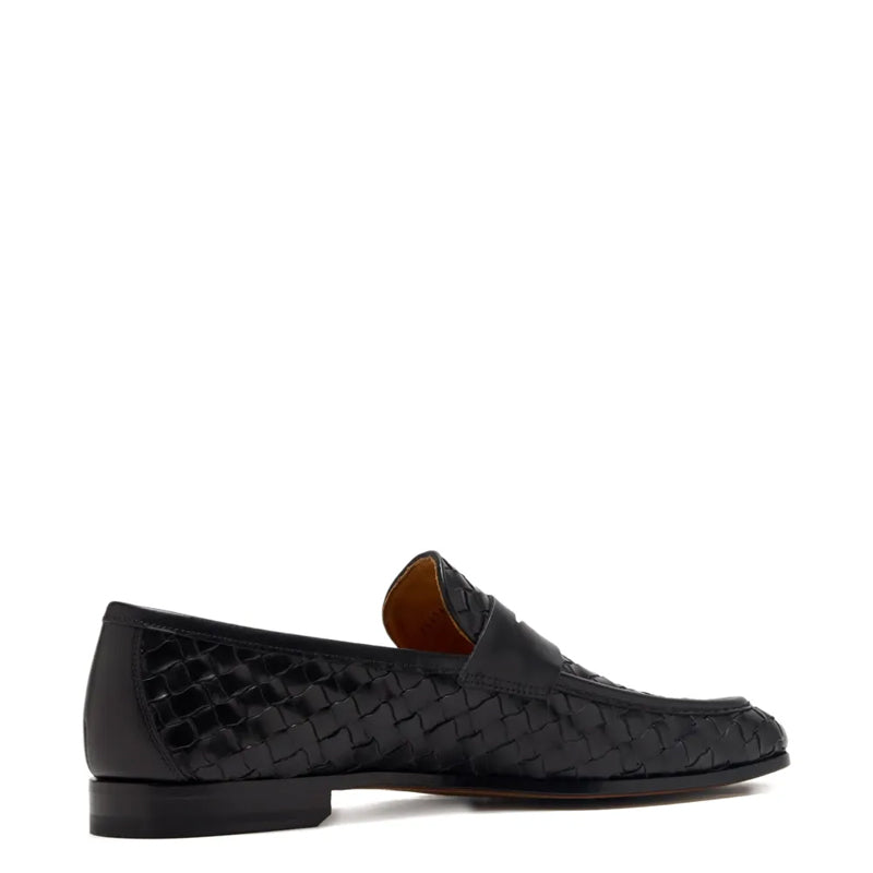 Woven Texture Leather Loafer for Men
