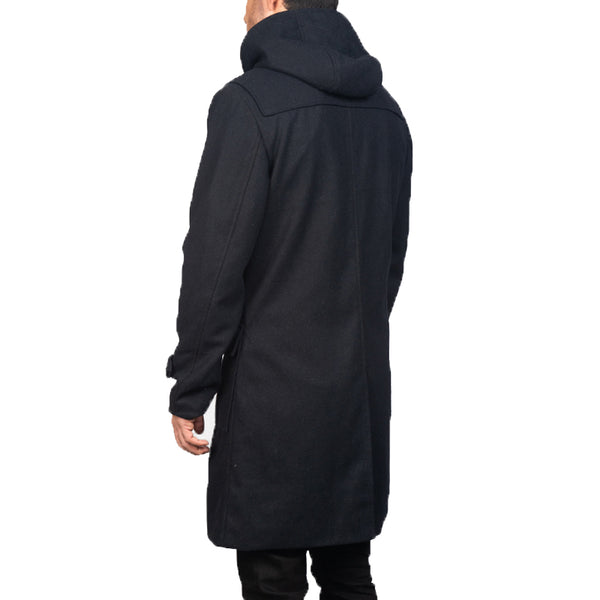 Drake Leather Hooded Coat For Men