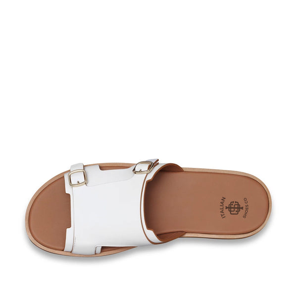 Men Double Buckle Leather Comfort Sandal