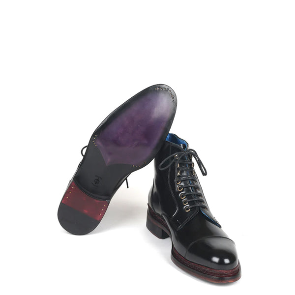 Men Polished Leather Ankle Boot