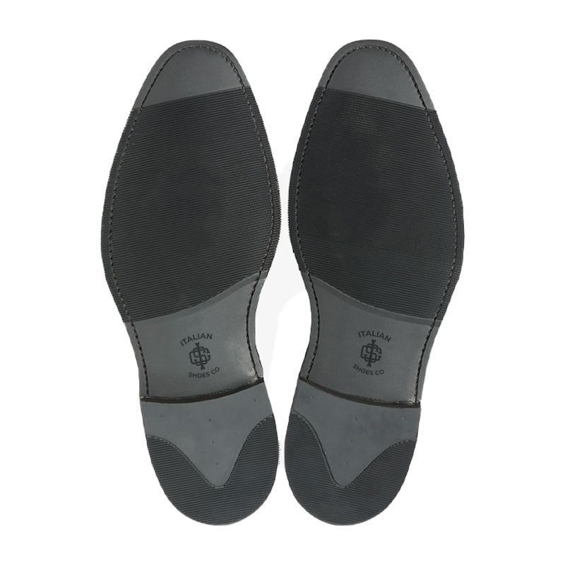 Luxury Mid-Top Pure Solid Leather Black Chelsea Boot