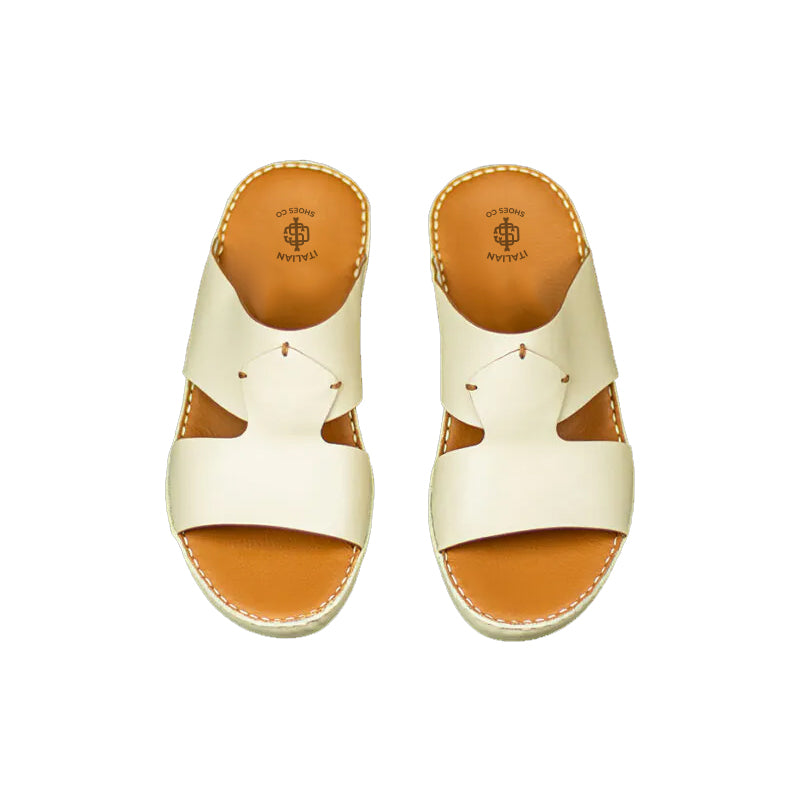 Accented Slip-On Comfort Arabic Blue Sandal