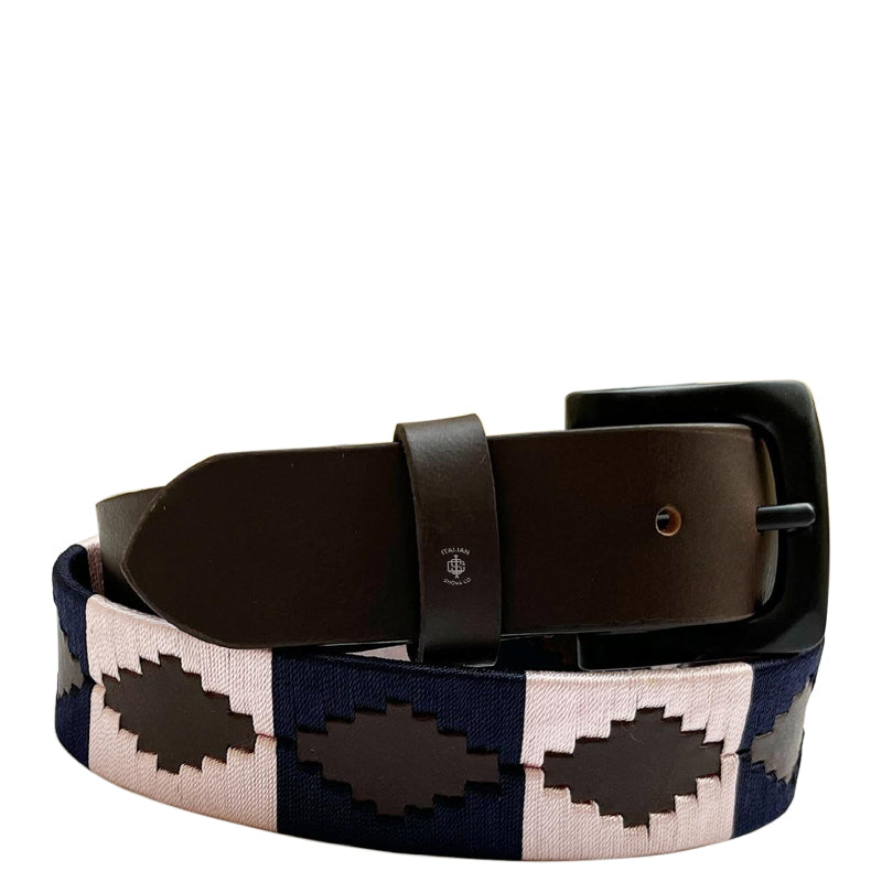 Stile polo Leather Belt Red and Black