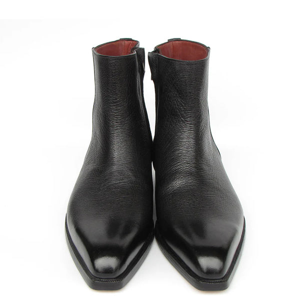 Polished Leather Handmade Side Zipper Boots