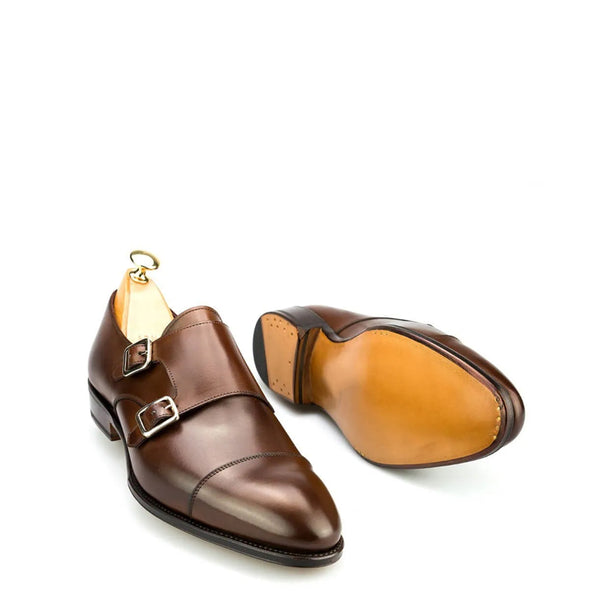 Premium Captoe Leather Double MonkStrap Shoe