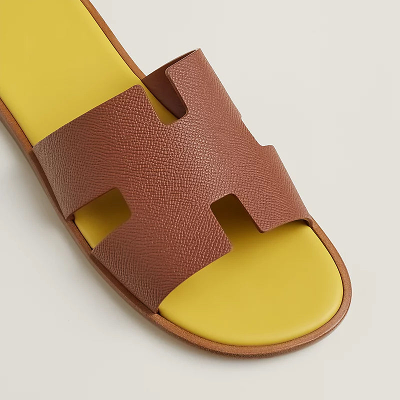 Haven Epsom H Style Slip-On Brown Yellow