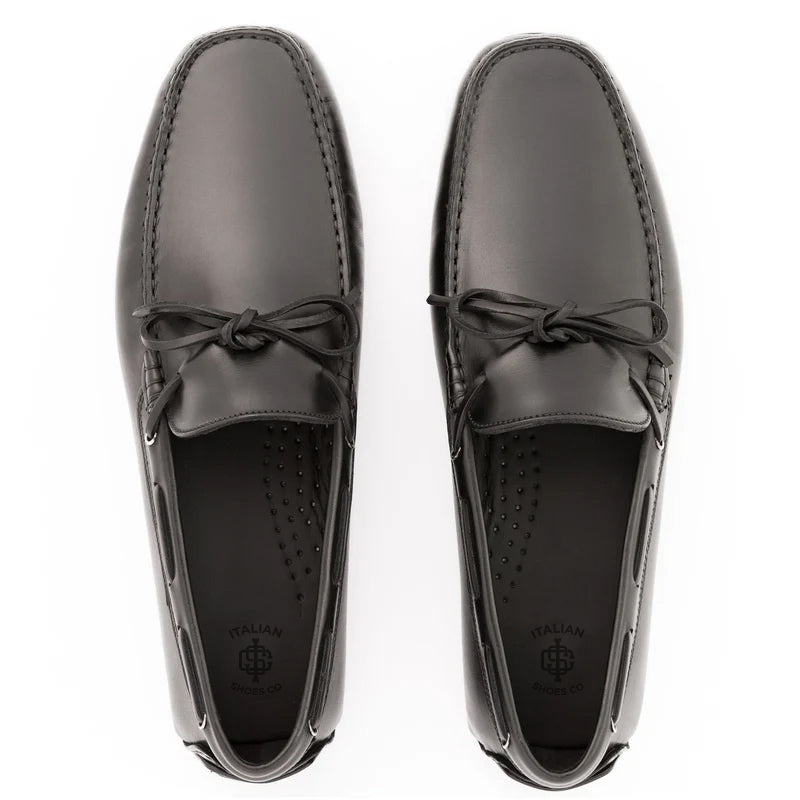 Patent Slip On Leather Black Loafer