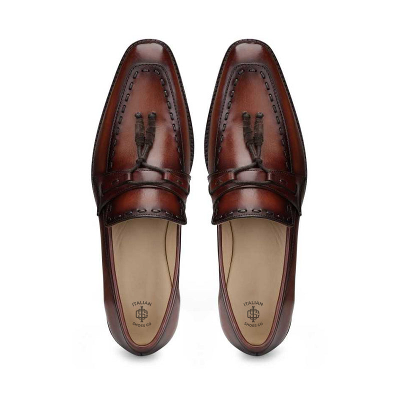 Classic Design Penny Tassel Leather Brown Loafer