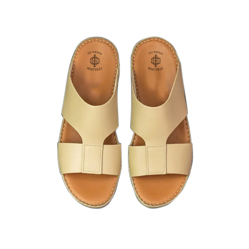 Premium Accented Open Toe Comfort Arabic Green Sandal