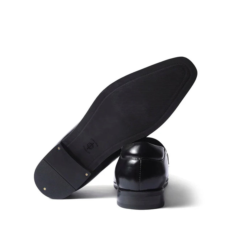 Black Penny Slip-On Leather Formal Loafer