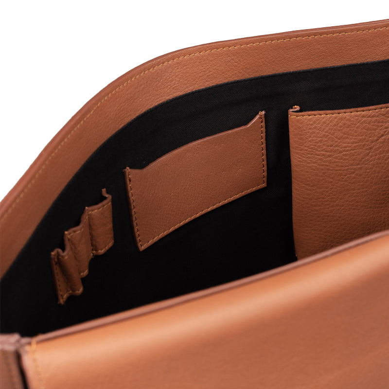 Carismatico Leather Messenger Brown Bag For Men