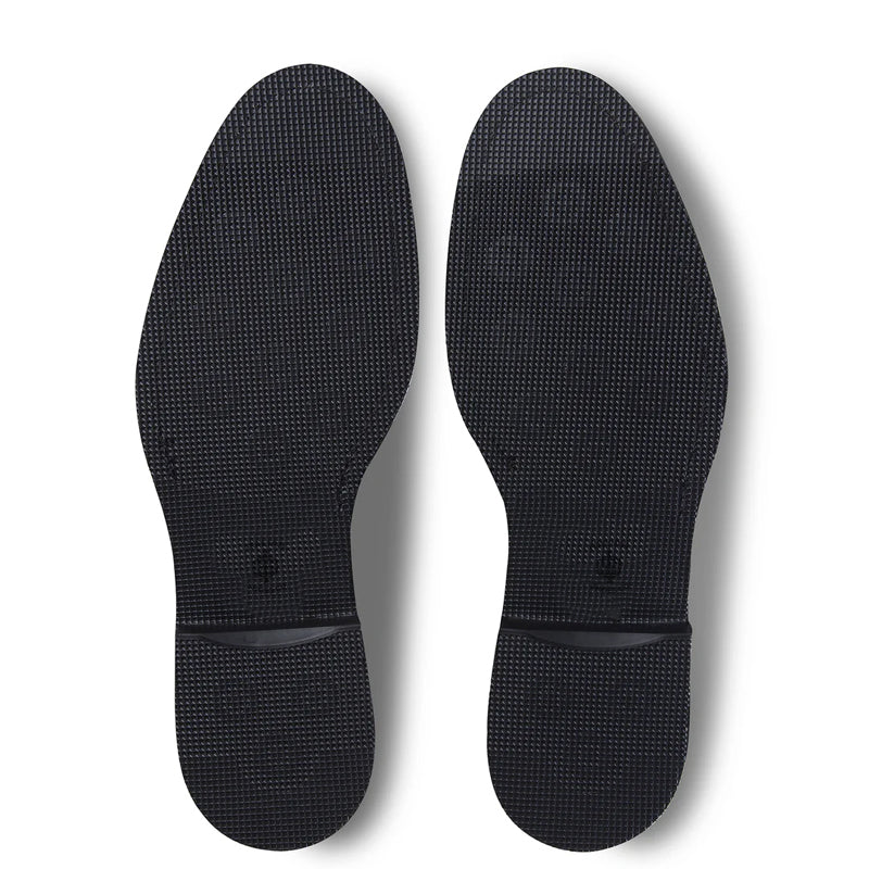 Men Classic Plain Italian Leather Chukkas Boot Black