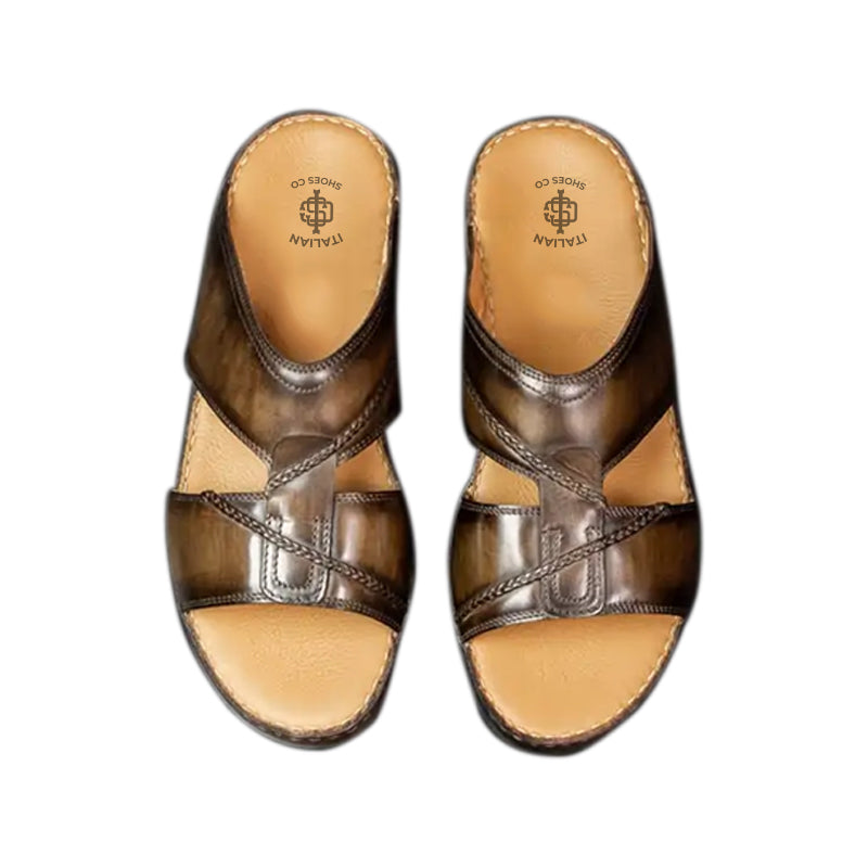 Luxury Handmade Leather Comfort Arabic Tan Sandal