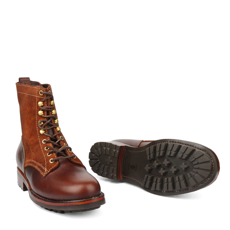 Premium Leather Lace Up Combat Ankle Boots