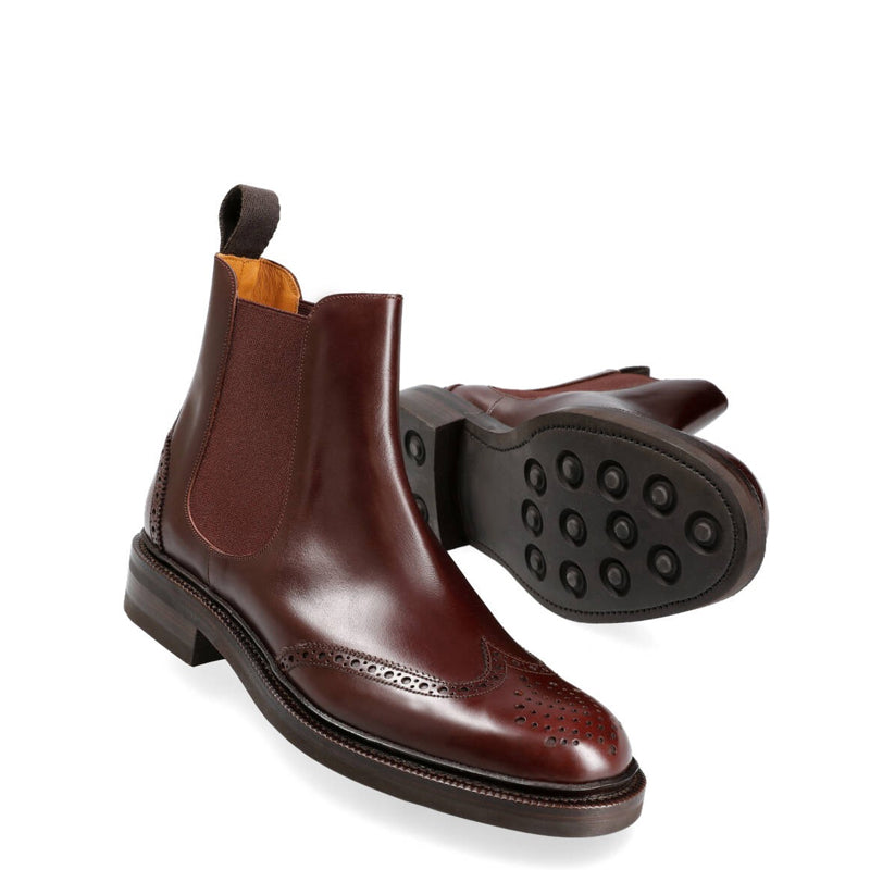 Wingtip High Ankle Burgundy Boot For Men
