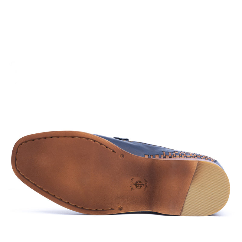 Men Slip-On Leather Tassel Saddle Drift Loafer