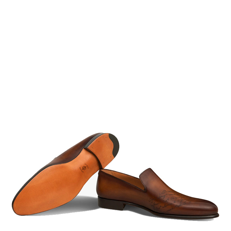 Men Solid Leather Formal Tan Loafer
