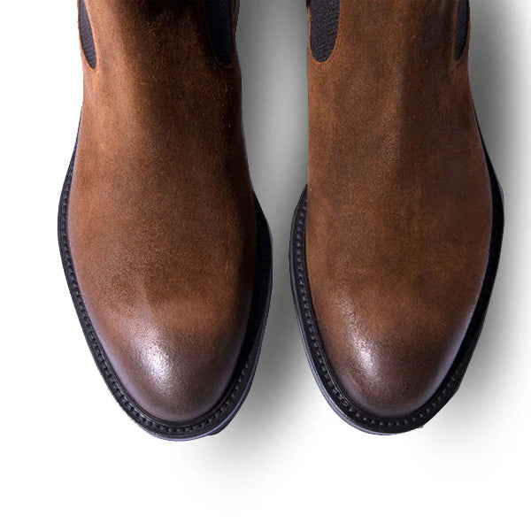 Classic Chelsea Suede Leather Boots