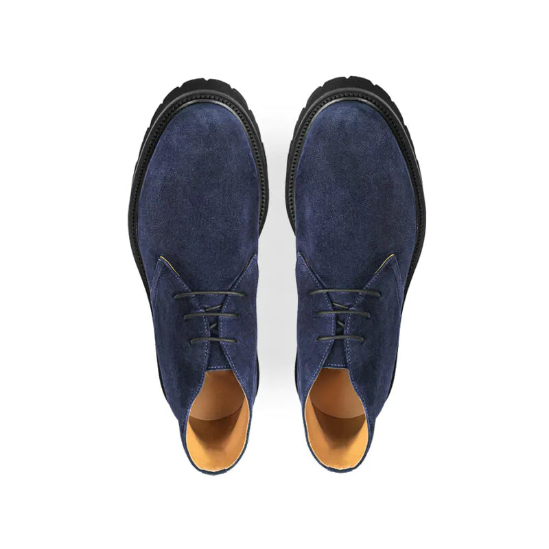 Suede Luxury Solid Leather Chukkas Boot Olive Green