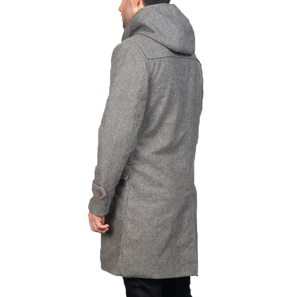 Drake Leather Hooded Coat For Men
