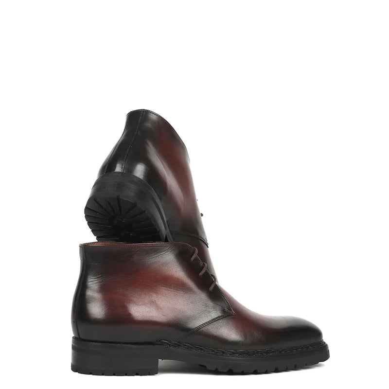 Classic Plain Solid Leather Chukkas Boots