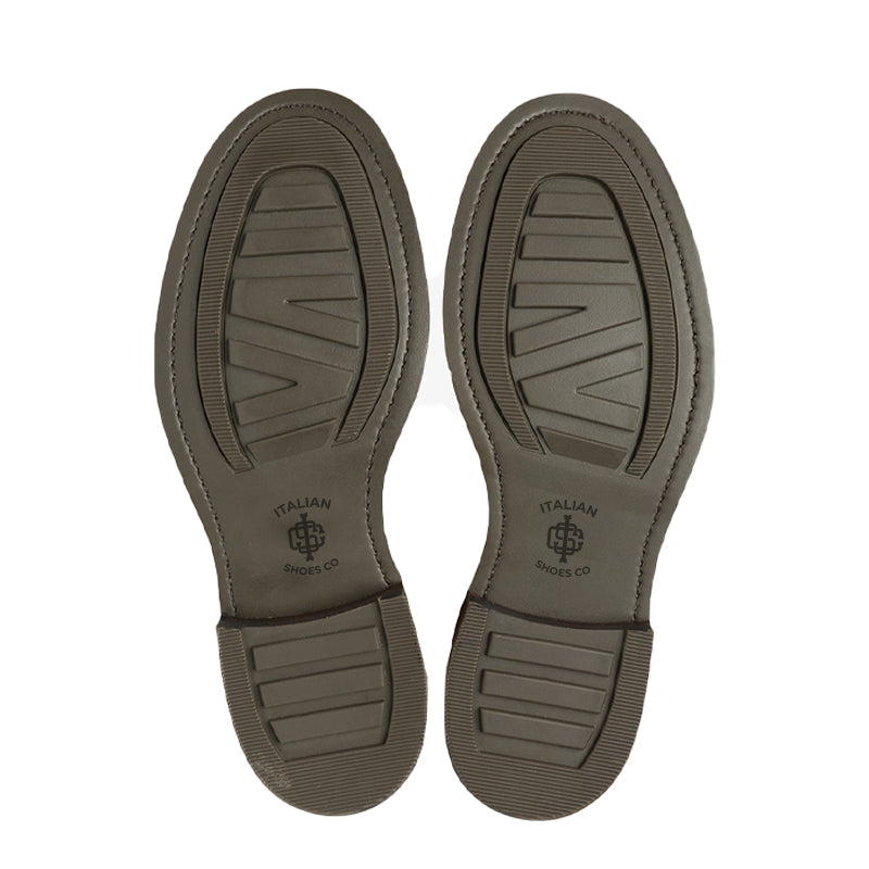 Leather Lace-Up Wingtip High Ankle Brown Boot