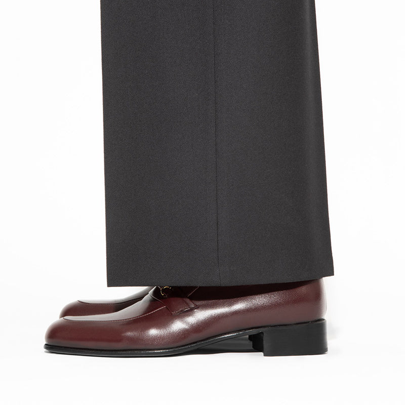 Leather Men Horsebit Loafers Shoes With Buckle