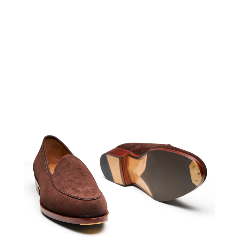 Belgian Loafer Suede Leather Summer Classis Brown