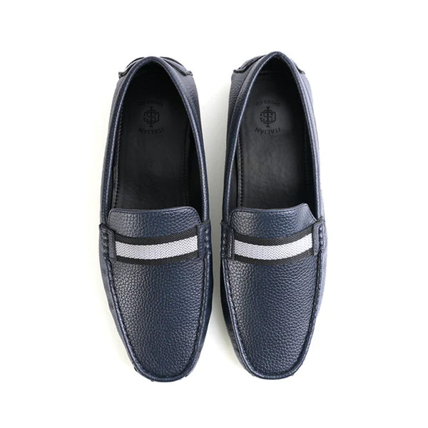 Classic Textured Leather Driving Loafer