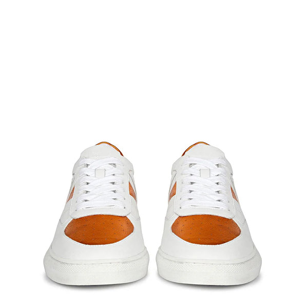 Leather Handcrafted Yellow Sneaker For Men