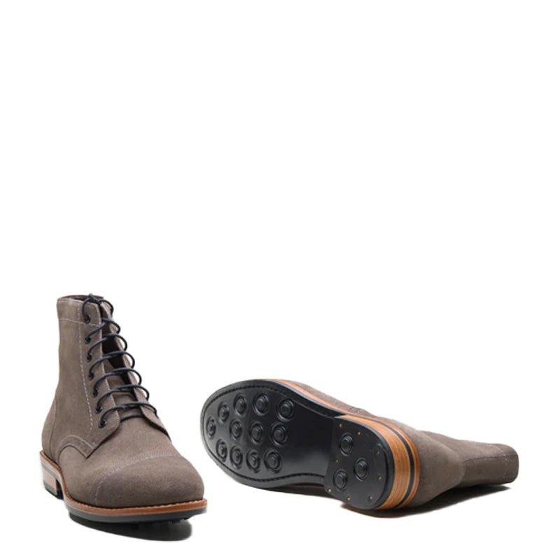 Men Solid Mid-Top Suede Leather Ankle Boot Light Brown