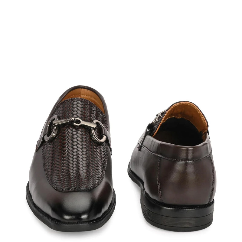 Classic Leather Horsebit Buckled Brown Loafer